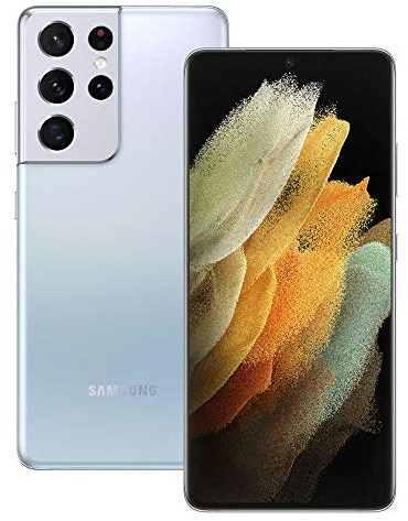 Samsung Smartphone Galaxy S21 Ultra 5G, Display 6.8 Dynamic AMOLED 2X, 4 fotocamere posteriori, 128 GB, RAM 12GB, Batteria 5000mAh, Dual SIM+eSIM, (2021) [Versione Italiana], Argento (Phantom Silver)