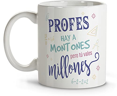 LolaPix Mejor Profesora. Taza Profesora. Tazas Desayuno Originales. Taza Cerámica 330 ml. Regalos con Frases. Tazas personalizadas.