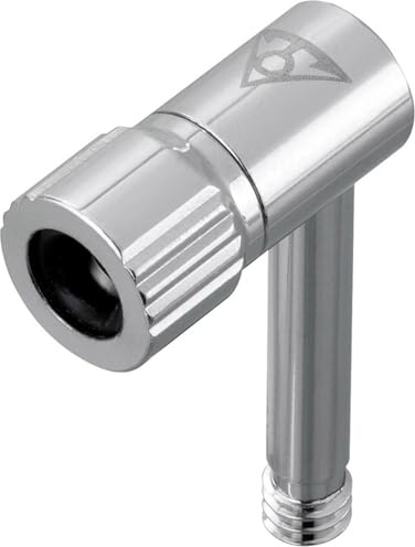 Topeak Pressure-Rite Presta Valve Adapter Pumpen-Zubehör aus Messing in der Farbe Silber, Gewicht: 16 g Maße: 3,9x2,3x1,1 cm, 15712007
