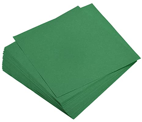 sourcing map Origami Papier Beidseitig Smaragdgrün 5,9x5,9 Viereckig für DIY 50 Blätter