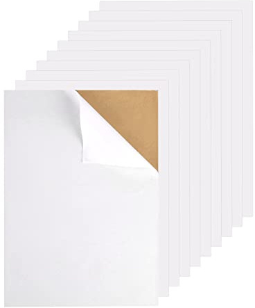 10 Bögen Selbstklebende Filzblätter, 30x21cm Klebriger Filzstoff Weich Schubladeneinlage aus Samt Klebrige Steifer Filz aus Samt für Schmuckkästchen Schubladen DIY Basteln (Weiß)