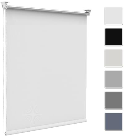 Zarnan Store Enrouleur Occultant sans Perçage, Blanc 45l x 130L cm, Isolant Thermique pour Fenêtre ou Porte, Facile à Installer, Protéger Votre Vie Privée, pour Chambre,Salon, Salle de Bain
