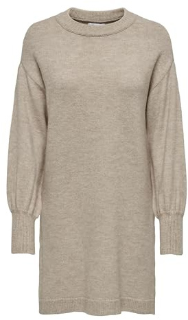 ONLY Onljada LS Balloon O-Neck Dress BF Knt Vestito Donna