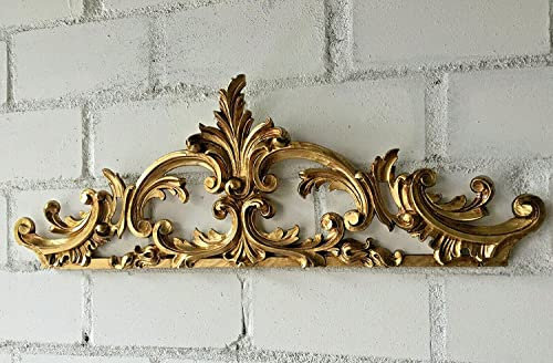 Generisch Wanddeko Gold Wandrelief 77x26 Wanddekoration Antik Türdekoration/bogen Wandbild Deko Türbogen Wandbehang Wandskulptur accessoires Wandobjekt C1521 (Gold)