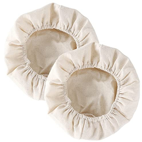 2 Pezzi Cestino per Lievitazione del Pane,Fodera Cestino Pane Lievitazione in Tessuto,Fermentazione Rotondo Cestino,Fodera Cestino Pane Lievitazione,per la Lievitazione del Pane-25 cm