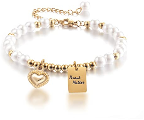 Melix Home Brautmutter Armband Geschenke Perlenarmband Hochzeitsgeschenk für Mutter Mutterschmuck Armbänder