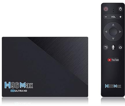 AMITVA Android TV Box 11.0,H96 Max Set Top Box 8GB RAM 128GB ROM RK3566 Quad-Core Cortex-A53 CPU Mali-450 5-Core GPU, 8K Ultra HD USB 3.0 BT 4.0 2.4G/5G Wifi 100M Ethernet Smart TV Box,8GB+128GB