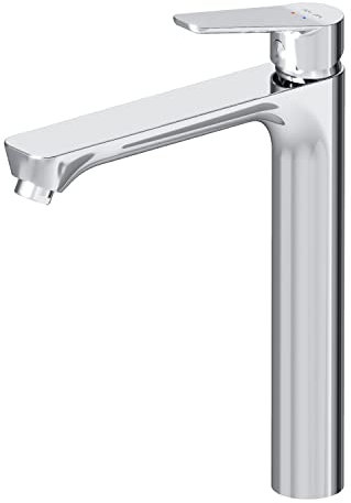 AM.PM – Robinet Lavabo Mitigeur Vasque à Poser, Mitigeur Lavabo Monocommande Chromé pour Salle de Bain, Cartouche Céramique SoftMotion 30 mm, Résistant aux Rayures, Hauteur du Bec 193 mm