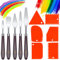 11 Pezzi Set Coltelli di Pittura,5 Spatola per Pittura+6 Spatola Coltello,Acciaio Inox Palette Knife Set,Pittura di Coltelli,Pittura Raschietto,Tavolozza Strumenti,Spatole per Pittura ad Olio