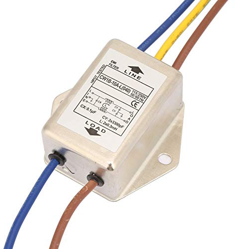 EMI Netzfilter 230V, CW1B-10A-L(040) Einphasenfilter für 115V/250V, 10A, 50/60Hz – Effektiver Schutz Gegen Elektromagnetische Interferenz