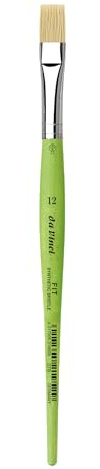 da Vinci, FIT BORSTE Synthetic Bristle, Serie 379, Flach, Elastische Synthetikborsten, Acryl, Öl, Für Keramik, Papier, Stein & Holz, Porzellan & Schule, Made in Germany, Größe 12 | Elastische Synthetikborsten – ideal für dickflüssige Acryl- und Ölfarben, Schule, Hobby und Workshops.