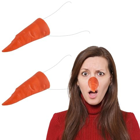 MFUOE Naso di carota di Natale arancione carota naso pupazzo di neve naso per feste di Natale costumi accessori