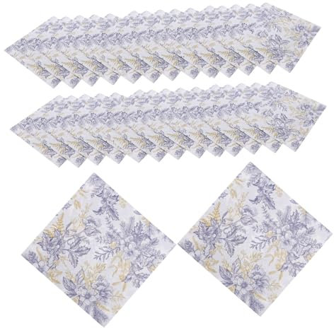 GLEAVI 100blätter Blumenmuster Servietten Dekorative Quadratische Servietten Für Für Hochzeitsempfang Und Verlobungsfeier