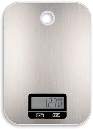 Báscula electrónica, báscula digital para alimentos, báscula de cocina, báscula de cocina de acero inoxidable, báscula de diseño elegante, báscula de cocina con pantalla LCD para colgar en la pared