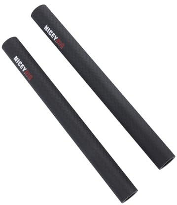 NICEYRIG 15mm Carbon Fiber Rods 15cm (6inch) Length Compatible with NICEYRIG 15mm Rod Rail Support System, DSLR Shoulder Rig, Camera Stabilizer Cage, Matte Box, Base Plate (2 PCS)