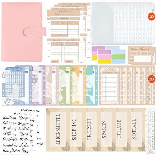 Budget Planner Deutsch,Budgetplaner Deutsch,Haushaltsbuch Budget Binder a6,Geld Organizer,Budget Planner Deutsch Challenges