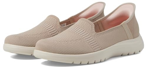 Skechers Tenis Go Flex Camellia para Mujer, Tela Gris Pardo, 38 EU