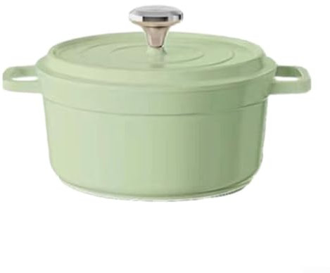 Olla de sopa de micropresión de doble oreja con revestimiento antiadherente, para cocina de gas e inducción (verde)