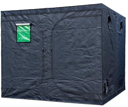 Growzelt 240x240x200 cm, 22 mm Rahmen, Indoor Box, Pflanzenzelt, Schwarz