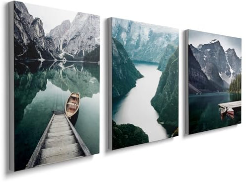 prinfantasy Painting Pictures 3 Pieces Canvas Wall Art Prints Picture Farmhouse Wall Decor Nature Posters Modern Artwork for Living Room Bedroom Office Home (12 脳16 脳3PCS (30脳40cm脳3PCS)), YH1404