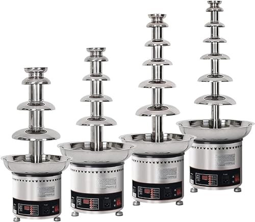 QUSYZD Chocolate Fountain - 4/5/6/7 Layers Stainless Steel Sauce Melting Pot/Chocolate Waterfall Maker for Party Wedding Buffet Equipment (6 Layers) (6 Layers) (7 Tiers)