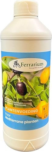 Ferrarium Mediterrane Pflanzenvoeding 0,5 L - Vegan - NPK 2+4+7 - Für Zitronen- und Olivenbäume - 100% Sozial verantwortlich - Hergestellt in den Niederlanden