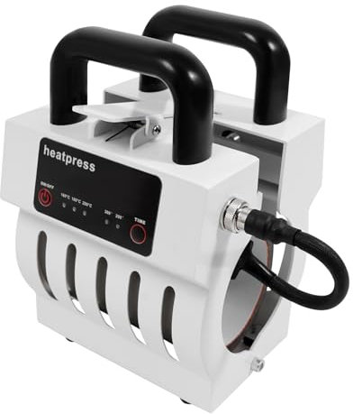 Akuoyiexemye 350W Mini-Tassenheizpresse Mug Presse Heater, Transferpresse für 0,3-0,33L Blanko-Bechern Tumbler (Weiß)