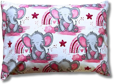 Natura – Cuscino per erbe aromatiche per bambini 50 x 34 cm con imbottitura 3D in fibra di silicone anallergica poliestere & 9 erbe | rivestimento 100% cotone | elefante | per un sonno sano | idea