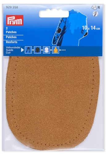 Prym 929358 lappar, mocka, för sömnad, 10 x 14 cm, kamel