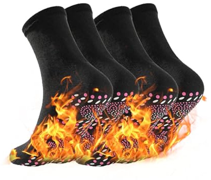Beheizte Socken, magnetisch, selbstwärmend, 2 Paar Wintersocken, magnetisch, Turmalin Health