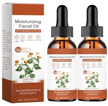 2PC 100 % ren ekologisk paracress olja, organiskt paracress ansiktsserum, anti-aging fuktgivande eterisk olja, berikad med kollagen, minskar fina linjer och rynkor