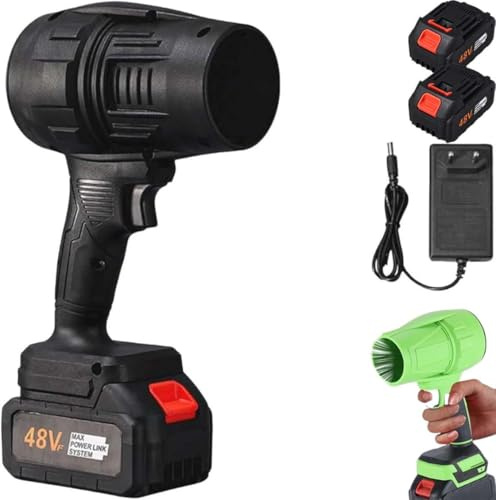 Seese Pro Souffleur Aspirateur Électrique sans Fil - Portable, 35000 RPM Ultra Puissant, 40 Minutes d'Autonomie, Léger pour Jardin, Cour, Feuilles, Pelouse (Black,2 Batterie)