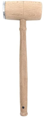 INOOMP Batticarne: Martello per Ammorbidire La Carne a Doppia Faccia con Manico in Legno - Batticarne - Battitore da Cucina per Cucinare