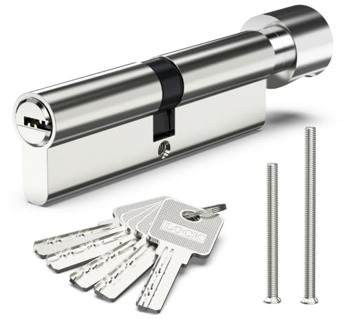 Valorada 50/50T(100mm) Thumb Turn Euro Cylinder Lock with 5 Keys
