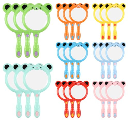 24 pièces loupe Enfant, 8 Couleurs pour Lire, Apprendre et découvrir | Loupes à Main avec Motifs danimaux de Dessins animés, à Utiliser en extérieur, pour Une fête sur Le thème des détectives