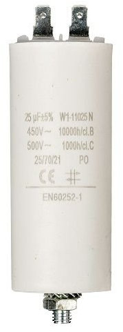 CABLEPELADO Condensador de arranque para motor eléctrico | Condensador Permanente | monofásico | 4 terminales | Apto para bombas, compresores, lavadoras, maquinas de aire | 450 VAC | 25.0 uF