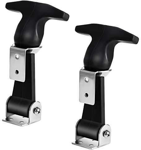 VILLCASE 2 Piezas Cerrojo Flexible Con Mango En T De Goma Para Caja De Herramientas Y Carro, Hebilla De Acero Inoxidable Y Caucho Para Remolque Y AutomóVil