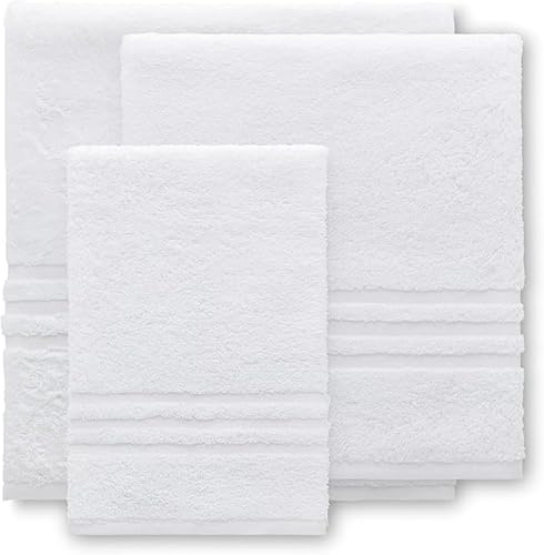 Corredocasa Set Asciugamano+Ospite/Telo Bagno/Tris Bagno (Telo,Asciugamano,ospite) Disponibile Economico o qualità Extra in Morbida Spugna Colore Bianco (Tris Economico (telo,asciugamano,ospite))