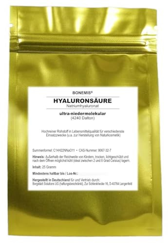 Hyaluronsäure, ultra-niedermolekular, 25 g Pulver für DIY-Naturkosmetik