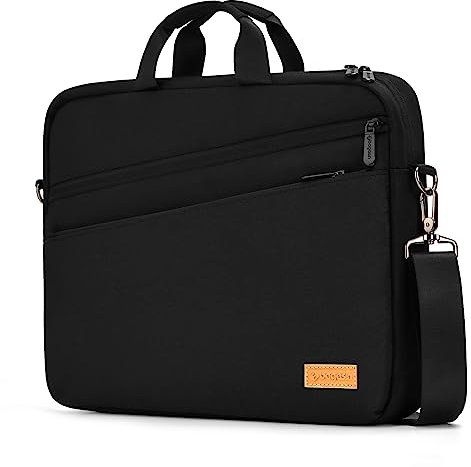 bagasin Maletín para ordenador portátil, se adapta a portátiles de hasta 17 17,3 pulgadas, ampliable, impermeable, bolso de hombro, bolsa de transporte, bolsa para ordenador portátil