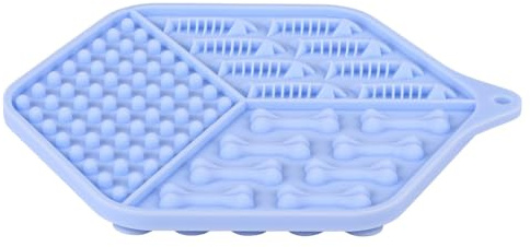 Zolux – Alfombra de lamer silicona ventosas 18,5 x 15,5 cm, color azul