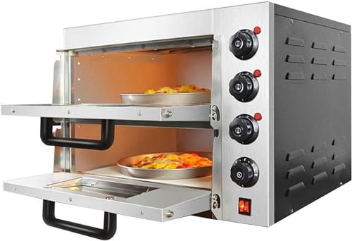 XSDAJSD Forno Elettrico Commerciale a Doppia Cottura, tostapane Professionale con Timer, Macchina per Il Pane, Robot da Cucina per panetteria