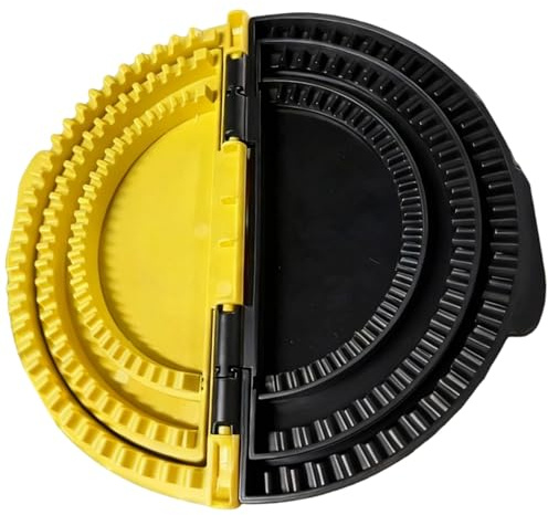 Tressify Tortilla-Presse und Crimpzange, verschiedene Größen, 3-in-1, abnehmbares Design, Schwarz und Gelb, 24,5 x 14,5 x 4 cm, Taco- und Empanada-Maker