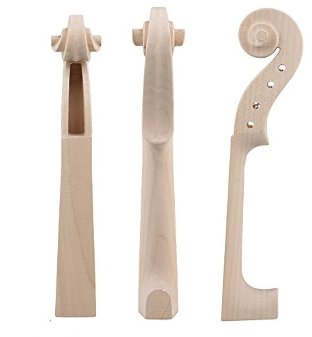 Yibuy Violinenhals/Geigenhals, von Hand geschnitzt, für Heimwerker, Geigenbauer 4/4