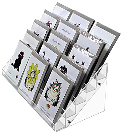 Display StandsAcrylic Card Display Multipurpose Merchandiser 41.5cm G601 Clear