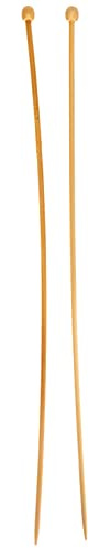 Glorex 5 2006 02 - Stricknadeln aus Bambus, 2er Set, 4,0 mm, Länge 35 cm, zum leichten und komfortablen Stricken
