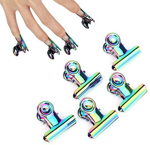 Clip Unghie, 5 Pezzi Clip di Estensione per Unghie, Clip di Pizzicatura per Unghie in Acciaio Inossidabile Curva C Accessori per Unghie Multifunzione