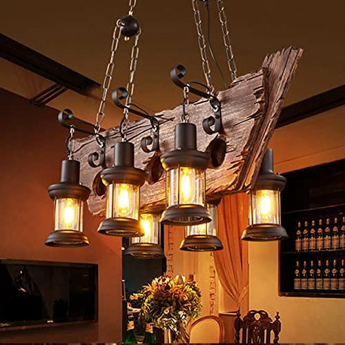 AHQX Vintage Pendelleuchte Leuchte Industrielle Retro Eisen Hängeleuchte Höhenverstellbar E27*4 Glühbirne Vintage Kronleuchter Für Esszimmer Wohnzimmer Küche Hängelampe Bar Antike Pendellampe Deko
