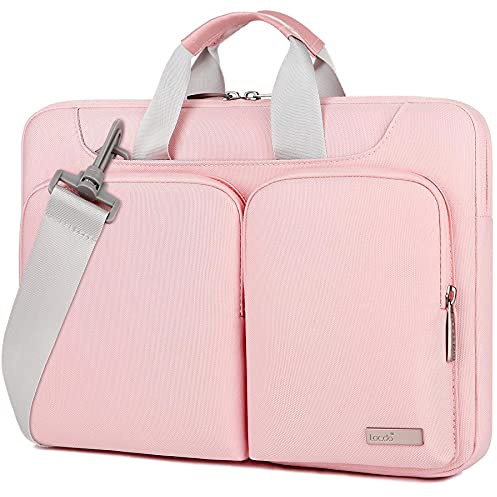 Lacdo 360° Protectora Funda Portátil para 15.6 Pulgadas Lenovo IdeaPad/ThinkPad, HP Pavilion 15, 15.6 ASUS TUF Gaming/ViovoBook, Acer Aspire 3 5 7, Dell Inspiron 15, Samsung HP ASUS Chromebook Rosado