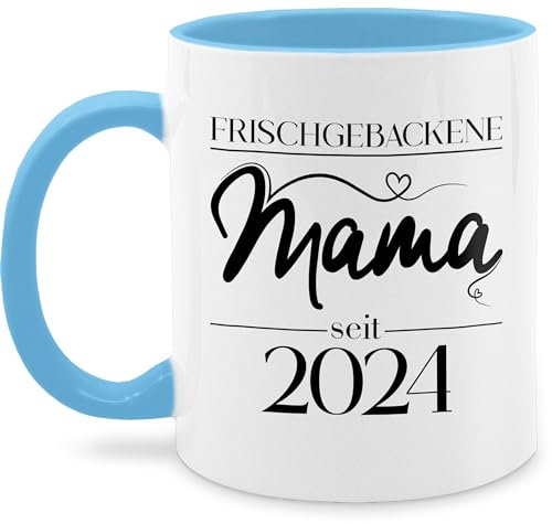 Tasse Tassen 325ml - Frischgebackene Mama seit 2026-325 ml - Hellblau - für frische muttertagstasse mum 2024 fanmug moms cup mütter est teetasse geschenk zum muttertag muttertagsgeschenke 2023